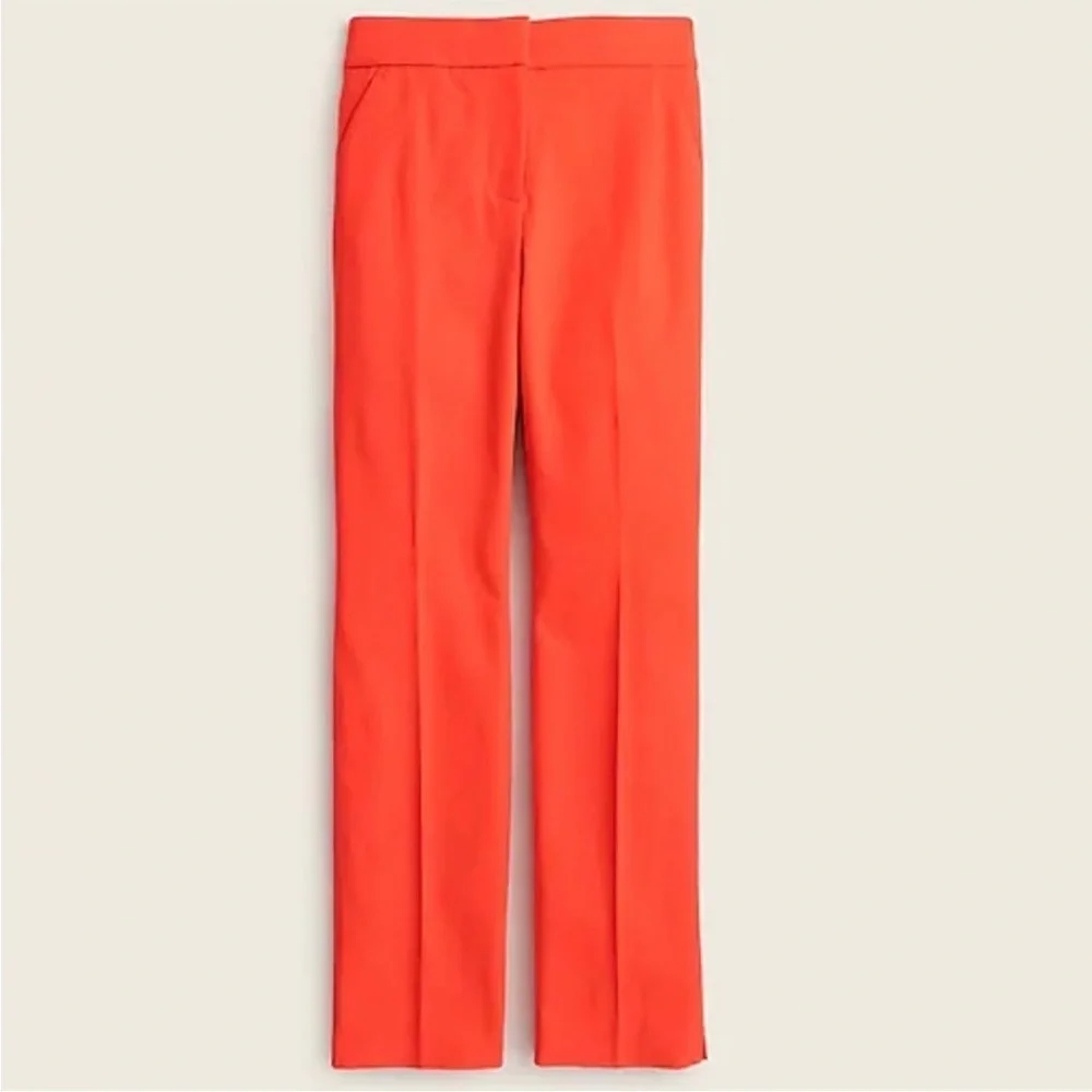 NWT J. Crew New Remi Pant in Bi Stretch Cotton in Grenadine Red